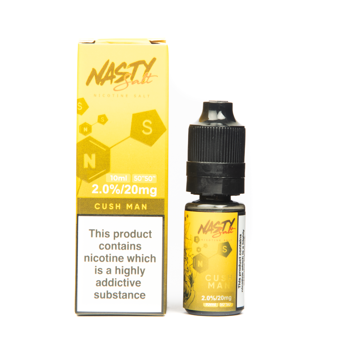 Nasty Salt Cush Man mango 20mg 10ml bottle and box