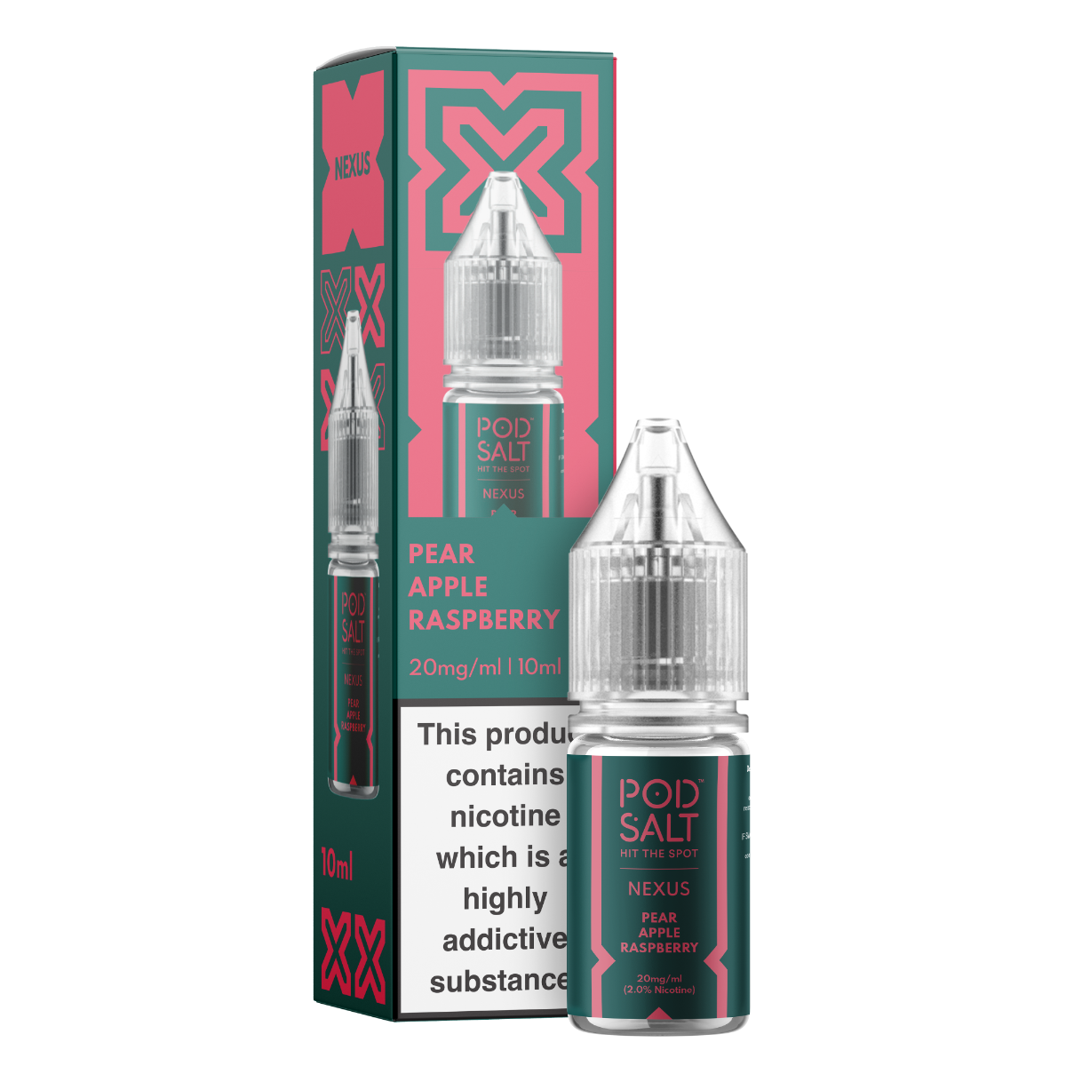 Pod Salt Nexus Pear Apple Raspberry 10ml Nicotine Salt E-Liquid