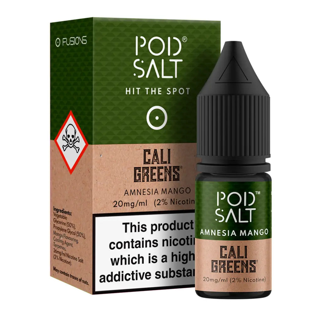 Pod Salt Amnesia Mango 10ml Nicotine Salt E-Liquid Fusion