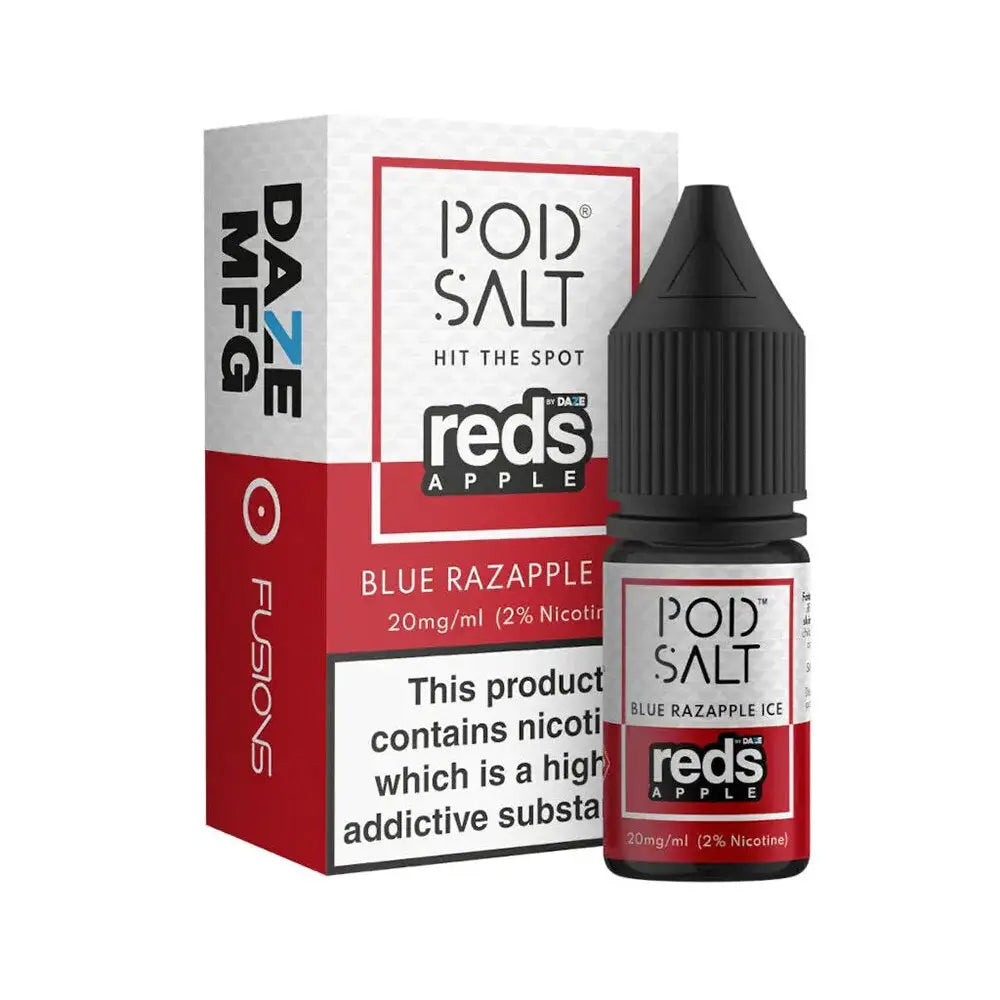 Pod Salt Blue Razapple Ice 10ml Nicotine Salt E-Liquid Fusion | 10 for £14
