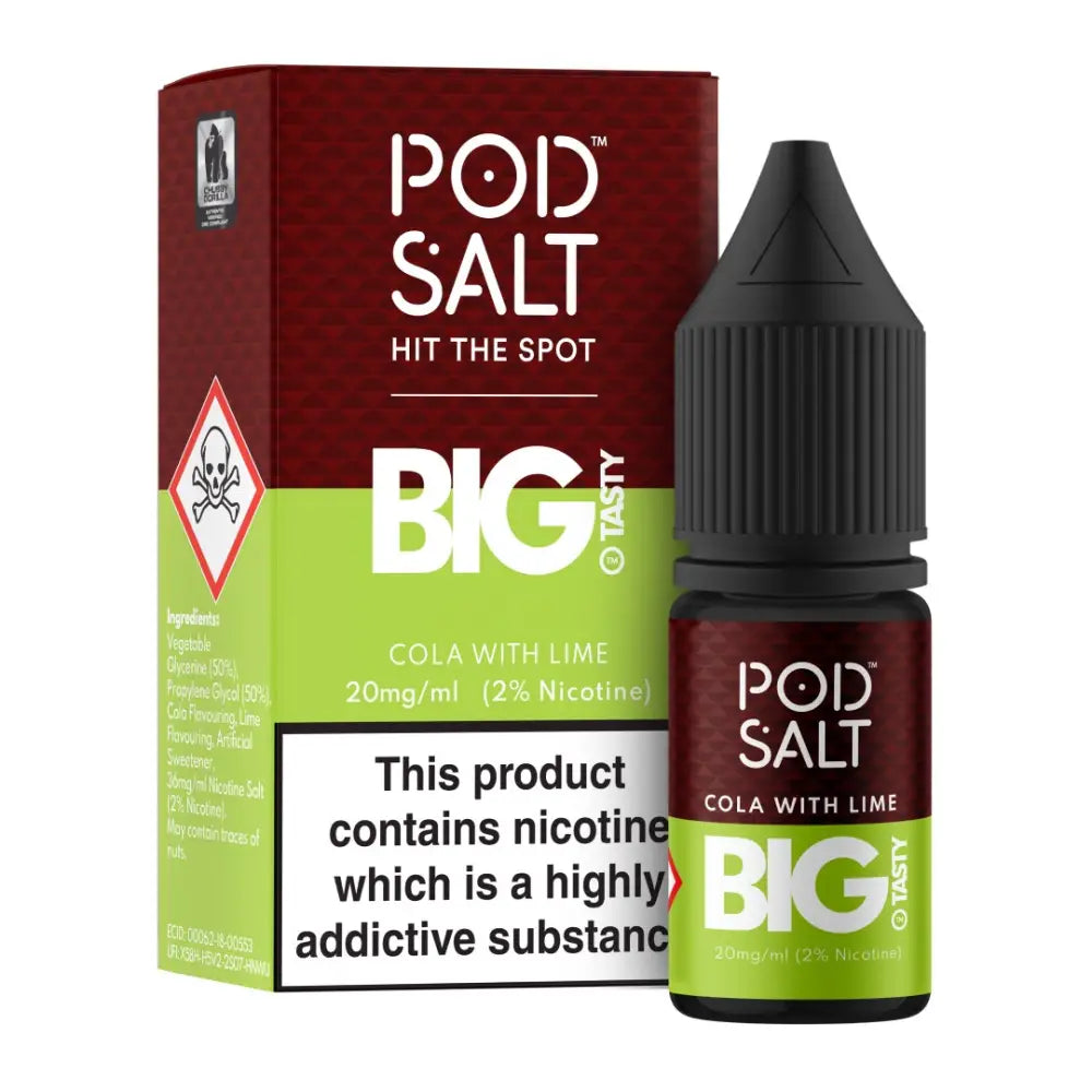 Pod Salt Cola with Lime 10ml Nicotine Salt E-Liquid Fusion | 10 for £14