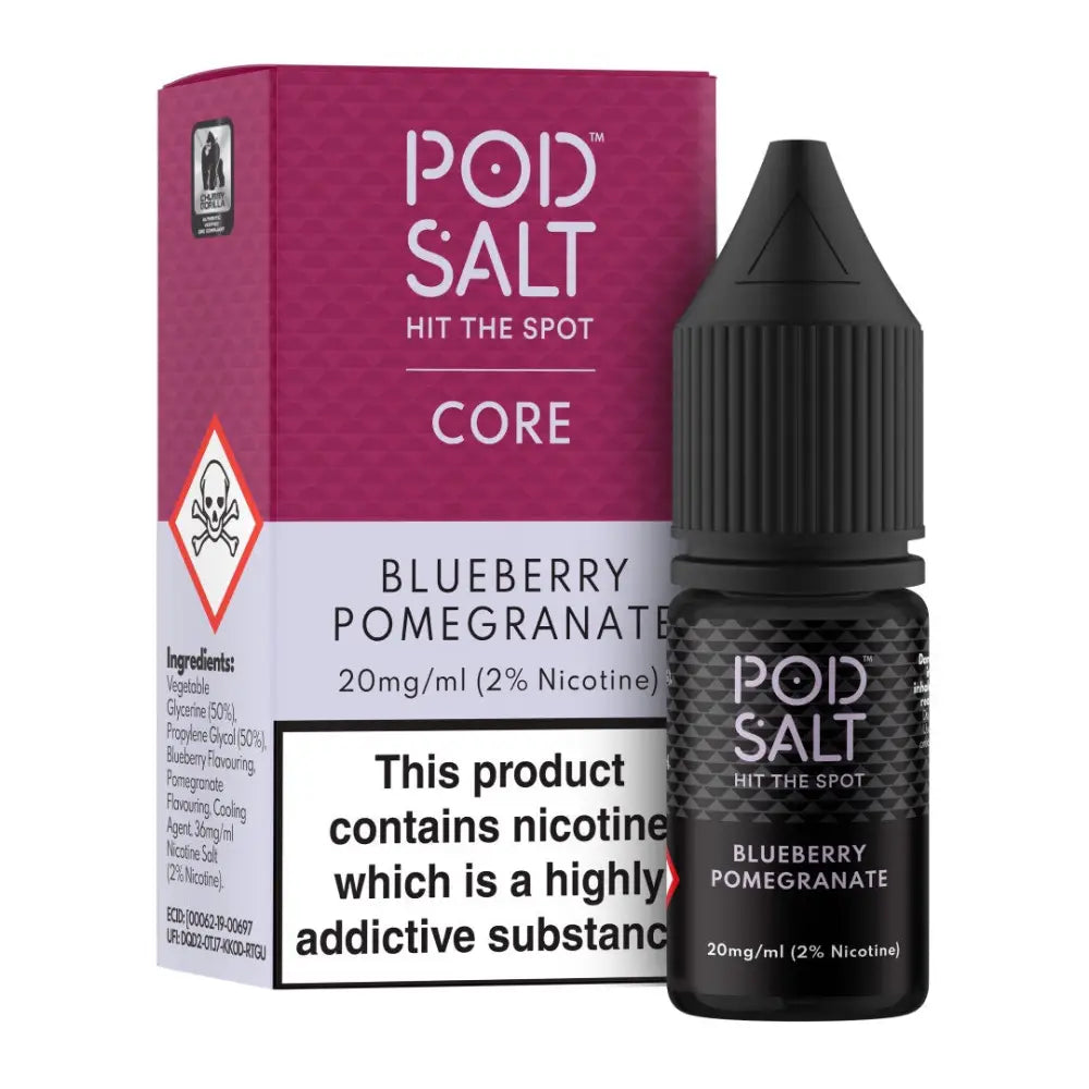 Pod Salt Core Blueberry Pomegranate 10ml Nicotine Salt E-Liquid | 10 for £14