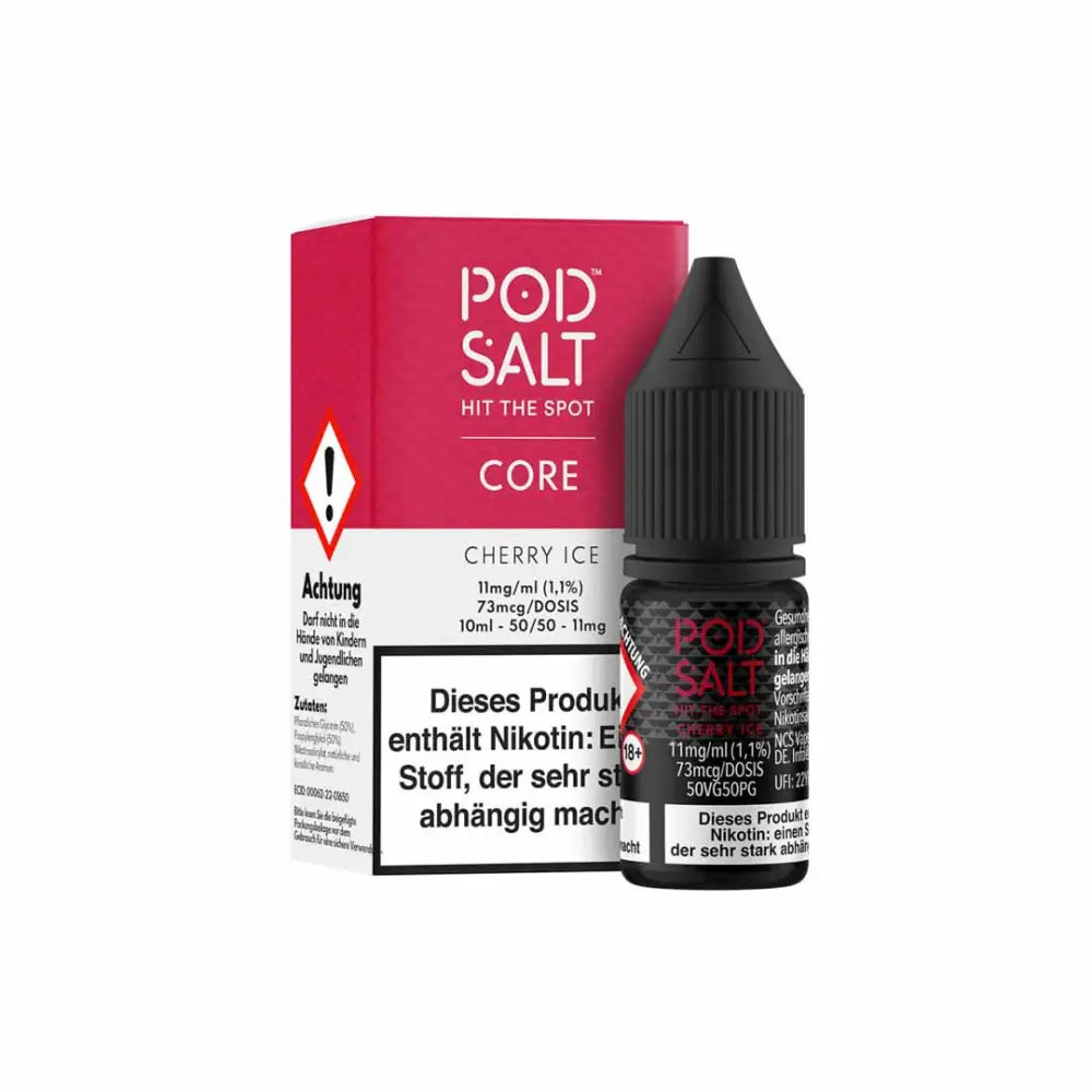 Pod Salt Core Cherry Ice 10ml Nicotine Salt E-Liquid | 10 for £14