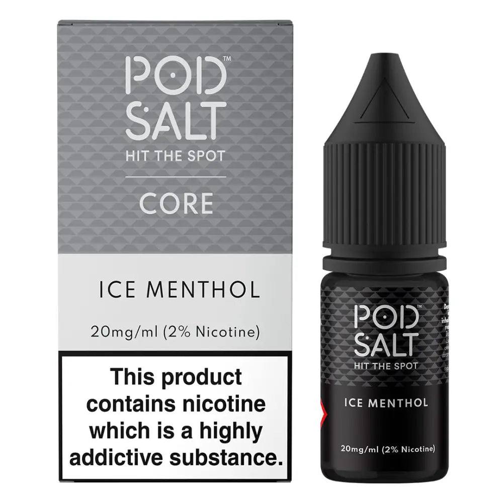 Pod Salt Core Ice Menthol 10ml Nicotine Salt E-Liquid | 10 for £14
