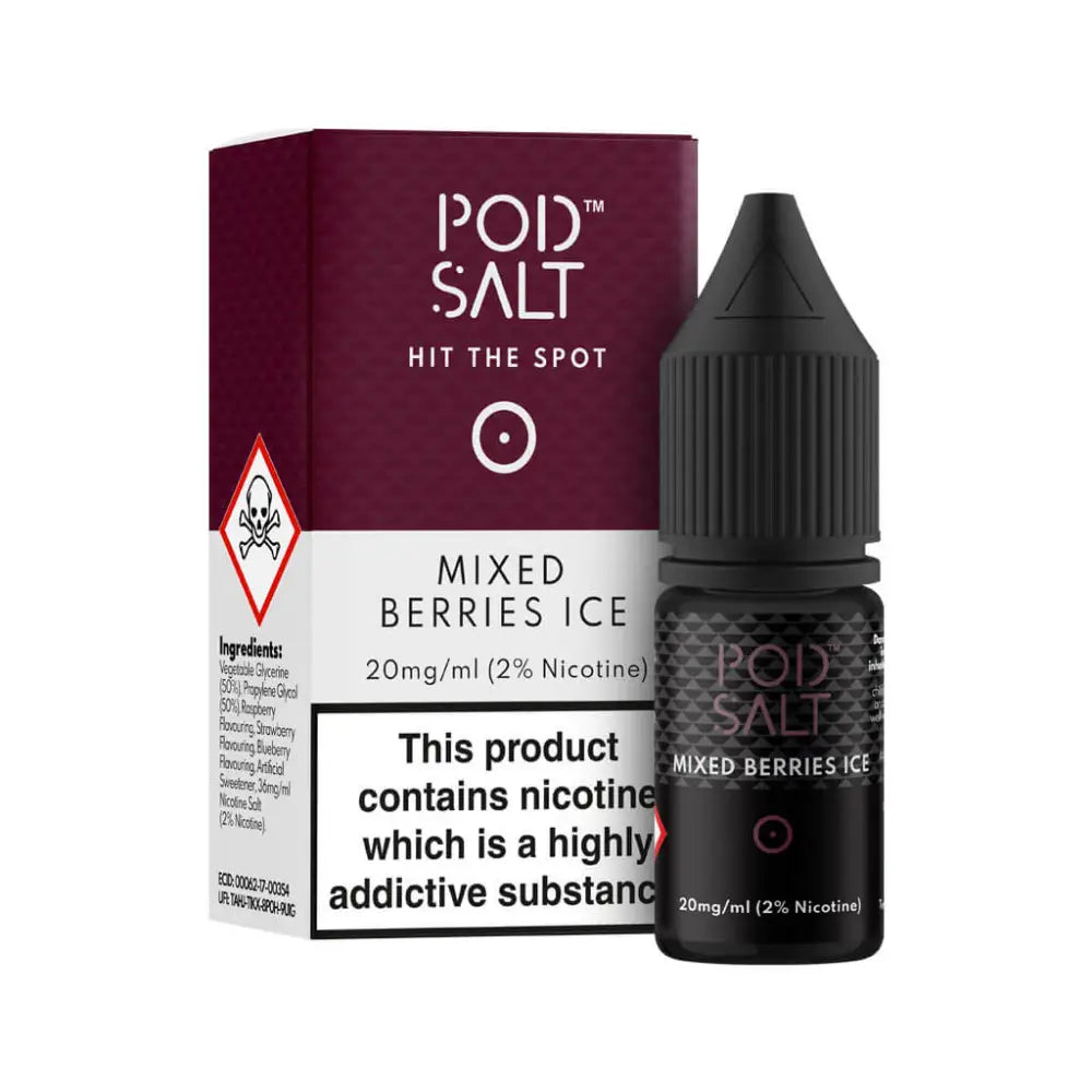 Pod Salt Core Mixed Berries Ice 10ml Nicotine Salt E-Liquid | 10 for £14