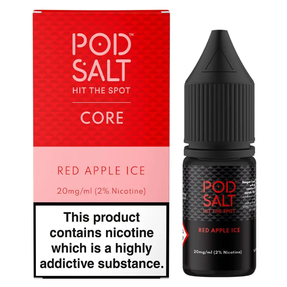 Pod Salt Core Red Apple Ice 10ml Nicotine Salt E-Liquid | 10 for £14