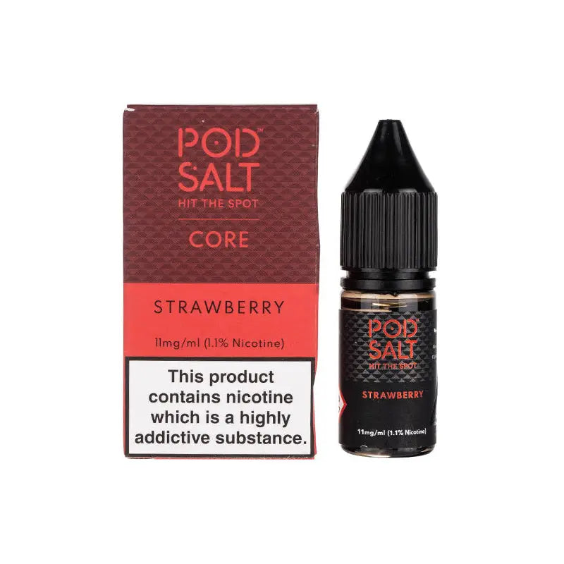 Pod Salt Core Strawberry 10ml Nicotine Salt E-Liquid | 10 for £14