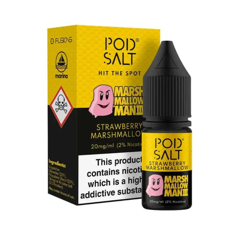 Pod Salt Marina Marshmallow Man 3 10ml Nicotine Salt E-Liquid Fusion | 10 for £14