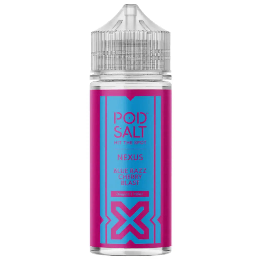 Pod Salt Nexus Blue Razz Cherry Blast 100ml Shortfill E-Liquid | 10 for £50