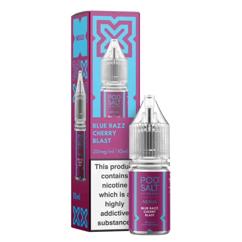 Pod Salt Nexus Blue Razz Cherry Blast 10ml Nicotine Salt E-Liquid
