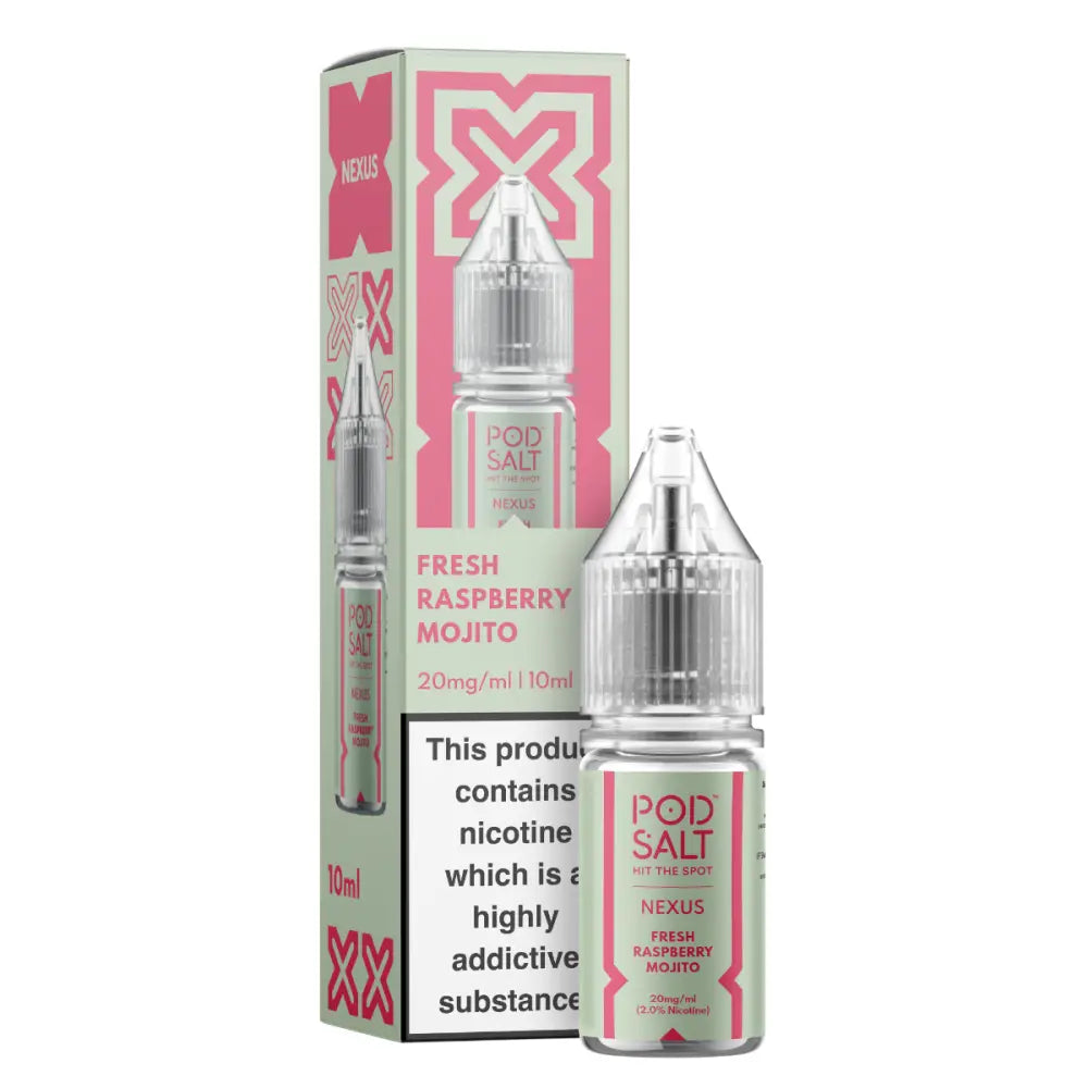 Pod Salt Nexus Fresh Raspberry Mojito 10ml Nicotine Salt E-Liquid | 10 for £14