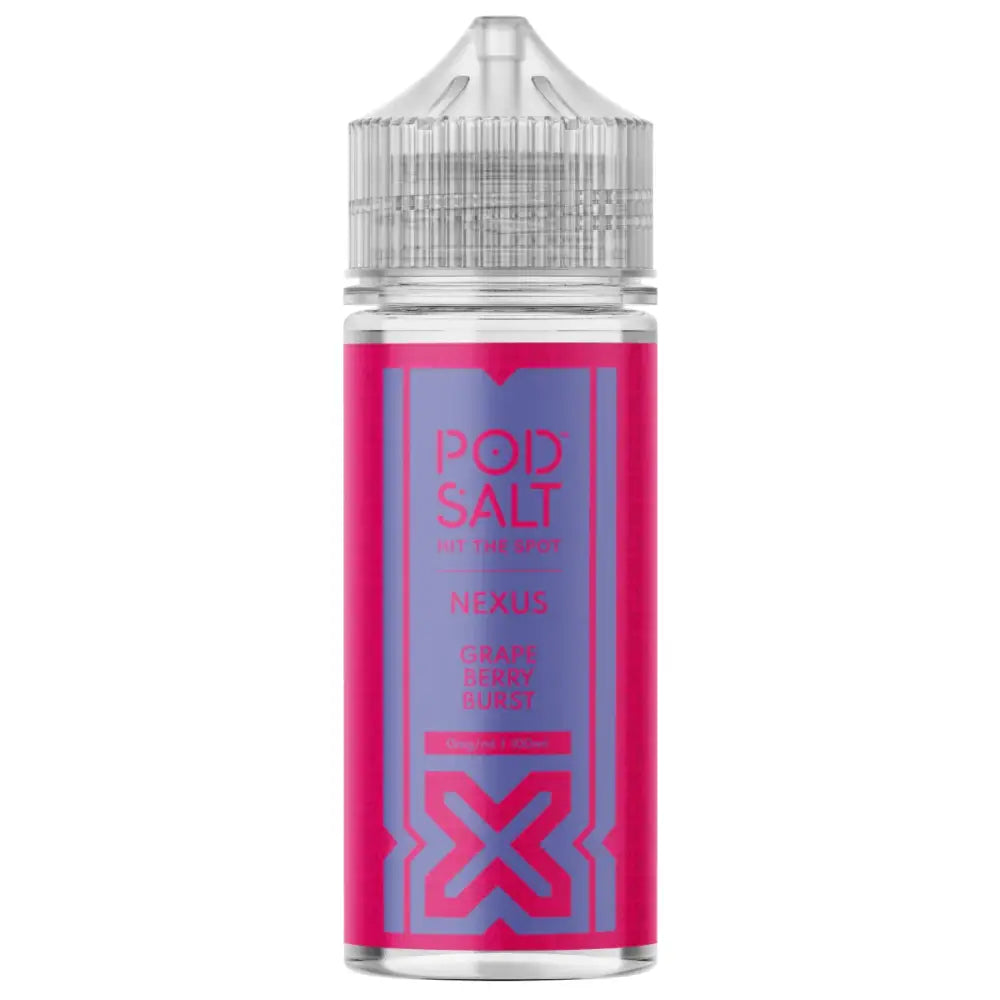 Pod Salt Nexus Grape Berry Burst 100ml Shortfill E-Liquid | 10 for £50