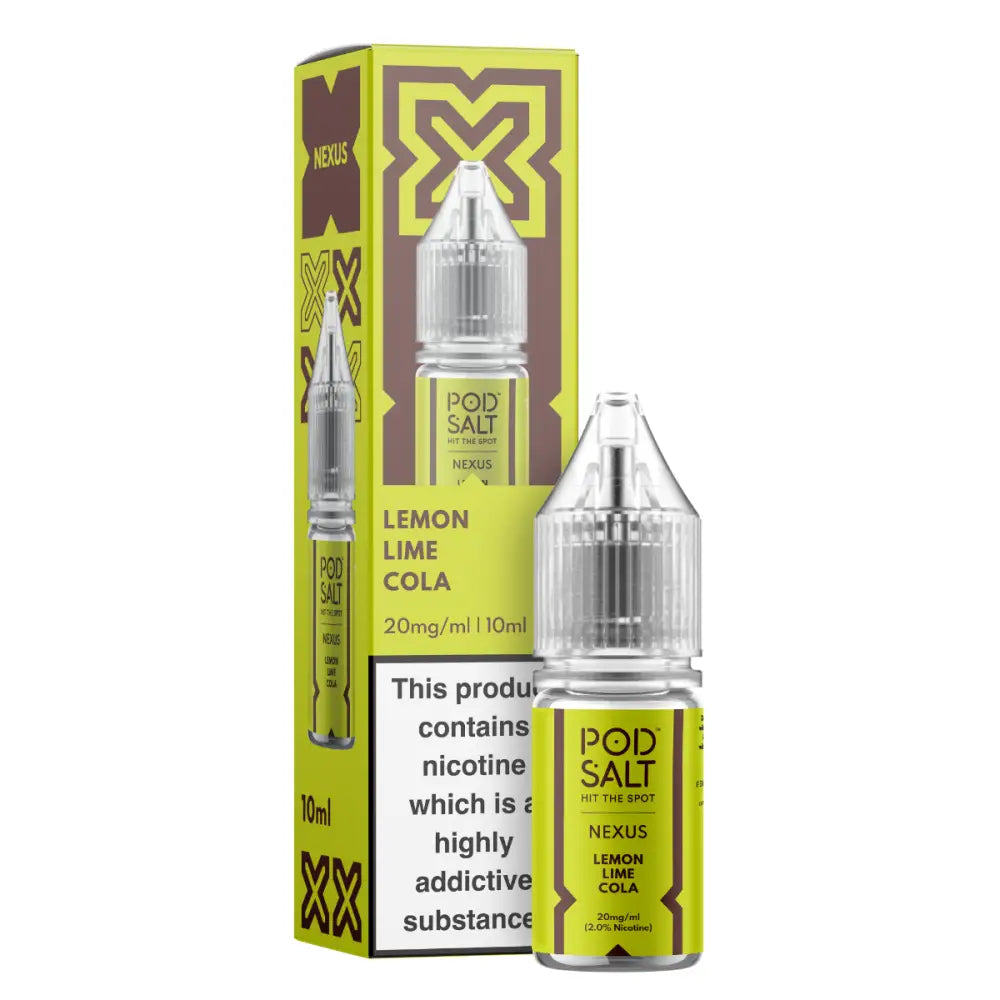 Pod Salt Nexus Lemon Lime Cola Ice 10ml Nicotine Salt E-Liquid | 10 for £14