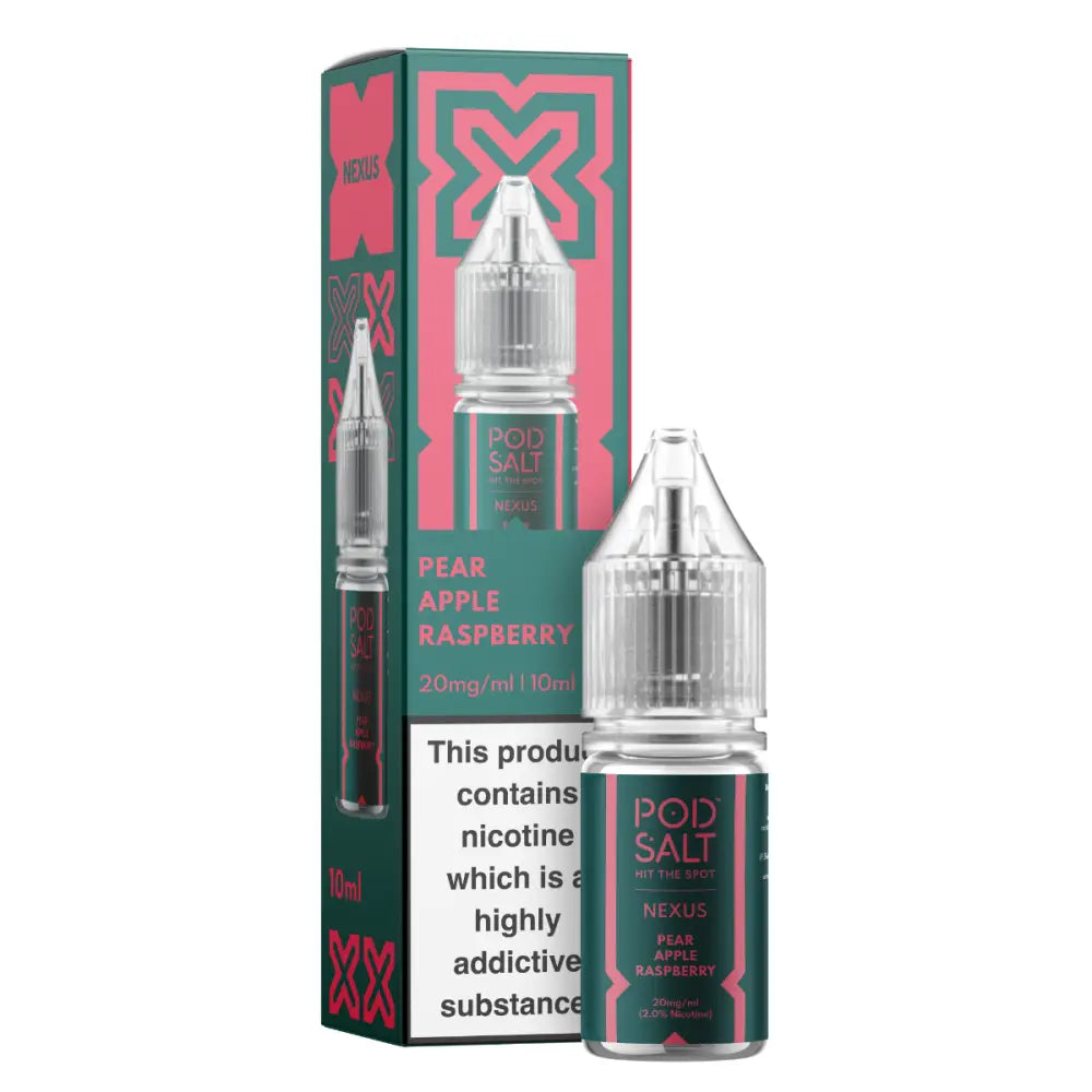 Pod Salt Nexus Pear Apple Raspberry 10ml Nicotine Salt E-Liquid | 10 for £14