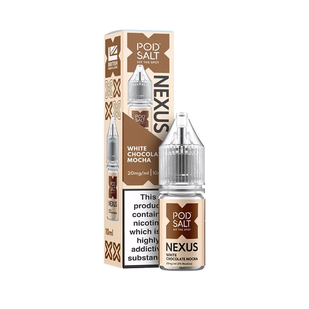 Pod Salt Nexus White Chocolate Mocha 10ml Nicotine Salt E-Liquid | 10 for £14