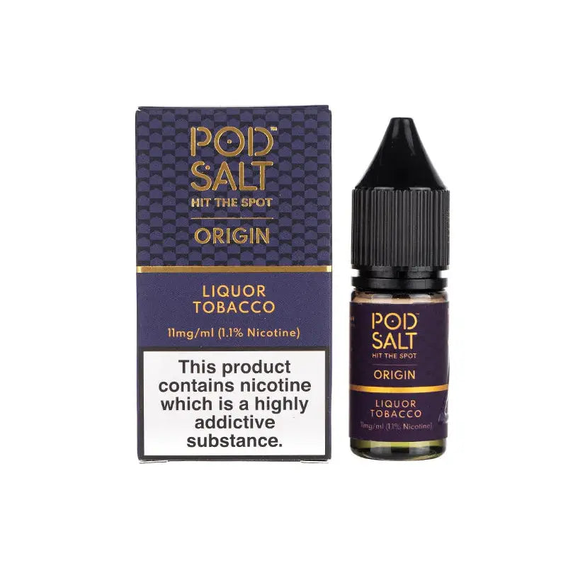 Pod Salt Origin Liquor Tobacco Nic Salt – Box of 10