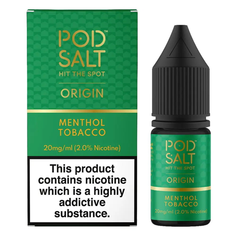 Pod Salt Origin Menthol Tobacco Nic Salt – Box of 10