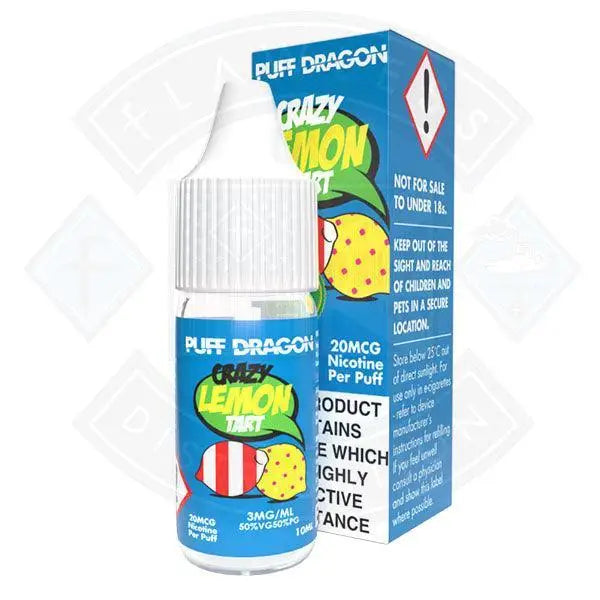 Puff Dragon Crazy Lemon Tart 3mg e-liquid 10ml bottle and box
