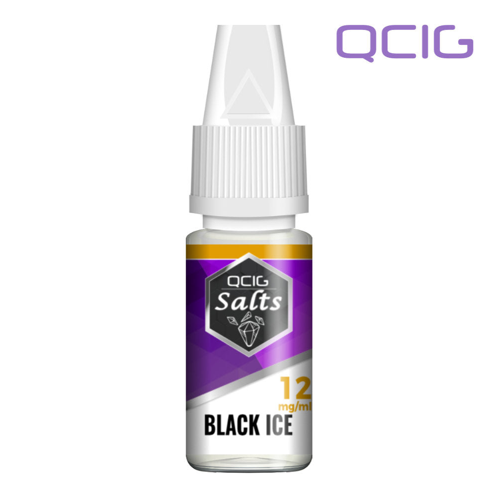 QCig Salts Black Ice 12mg nic salt e-liquid 10ml bottle