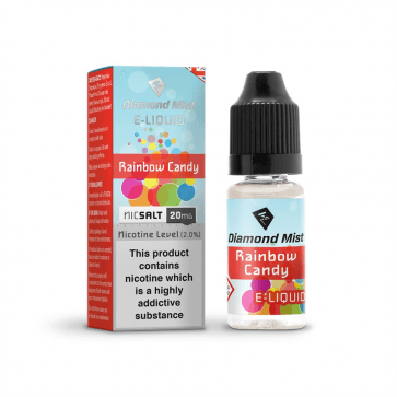 Diamond Mist Rainbow Candy nic salt e-liquid 10ml 20mg bottle