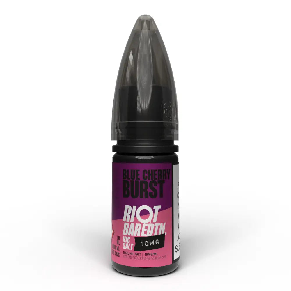 Riot Squad Bar Edition Blue Cherry Burst Nic Salt E-Liquid 10ml bottle – 10mg