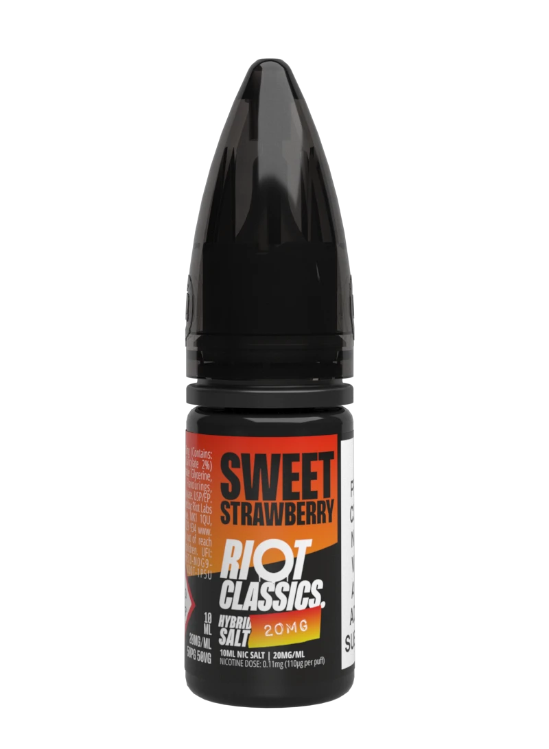 Riot Salt Sweet Strawberry 20mg hybrid nic salt e-liquid 10ml bottle