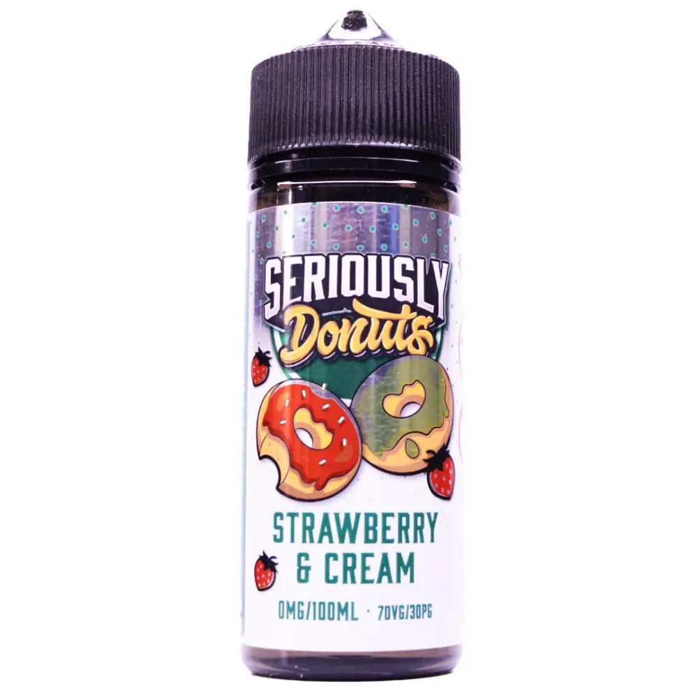 Seriously Donuts Strawberry & Cream 0mg 100ml Shortfill E-Liquid | 10 for £50