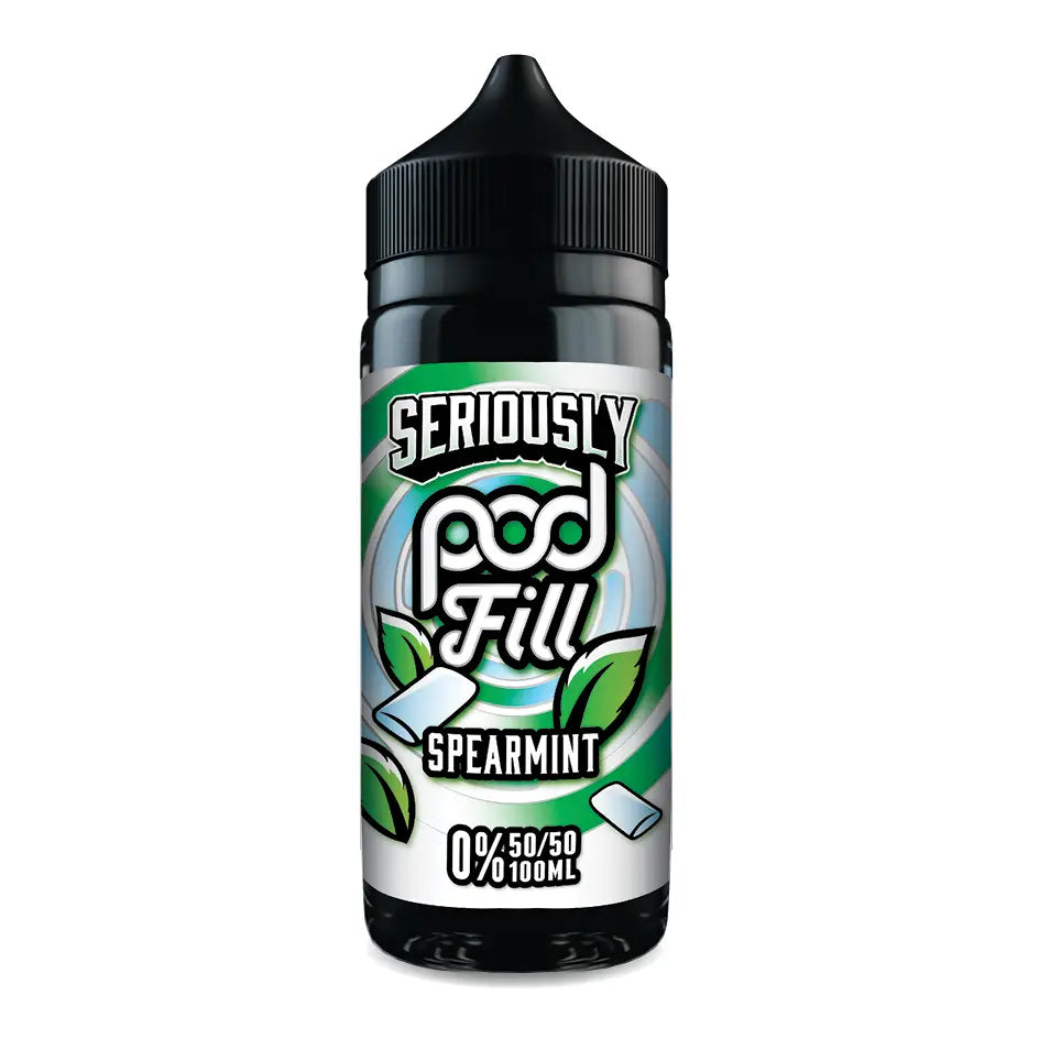 Seriously Pod Fill Spearmint 100ml shortfill e-liquid – 0mg