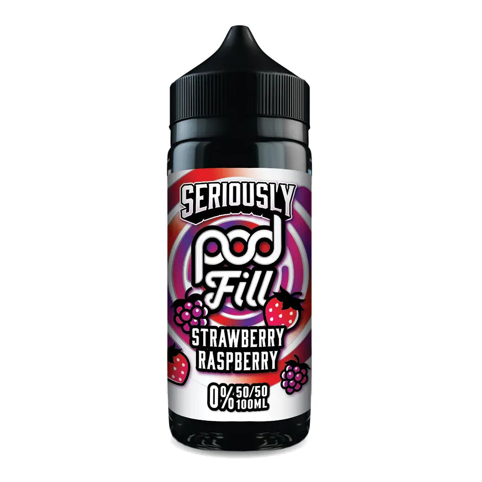 Seriously Pod Fill Strawberry Raspberry 100ml shortfill e-liquid – 0mg