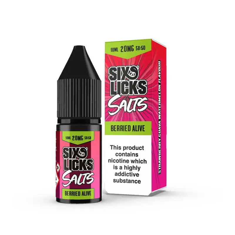 Six Licks Berried Alive 20mg Nic Salt E-Liquid 10ml