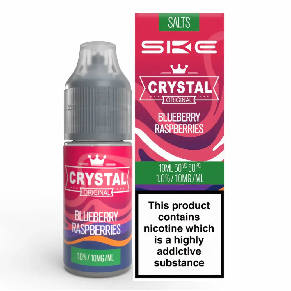 SKE Crystal Nic Salts – Blueberry Raspberry 10mg 10ml bottle