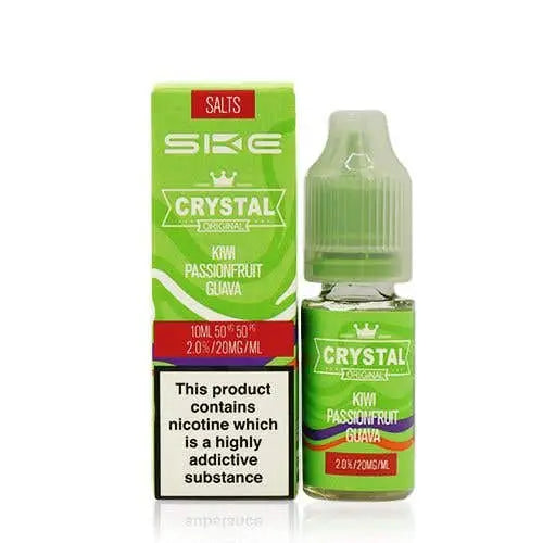 SKE Crystal Original Nic Salts – Kiwi Passionfruit Guava 20mg 10ml bottle and box