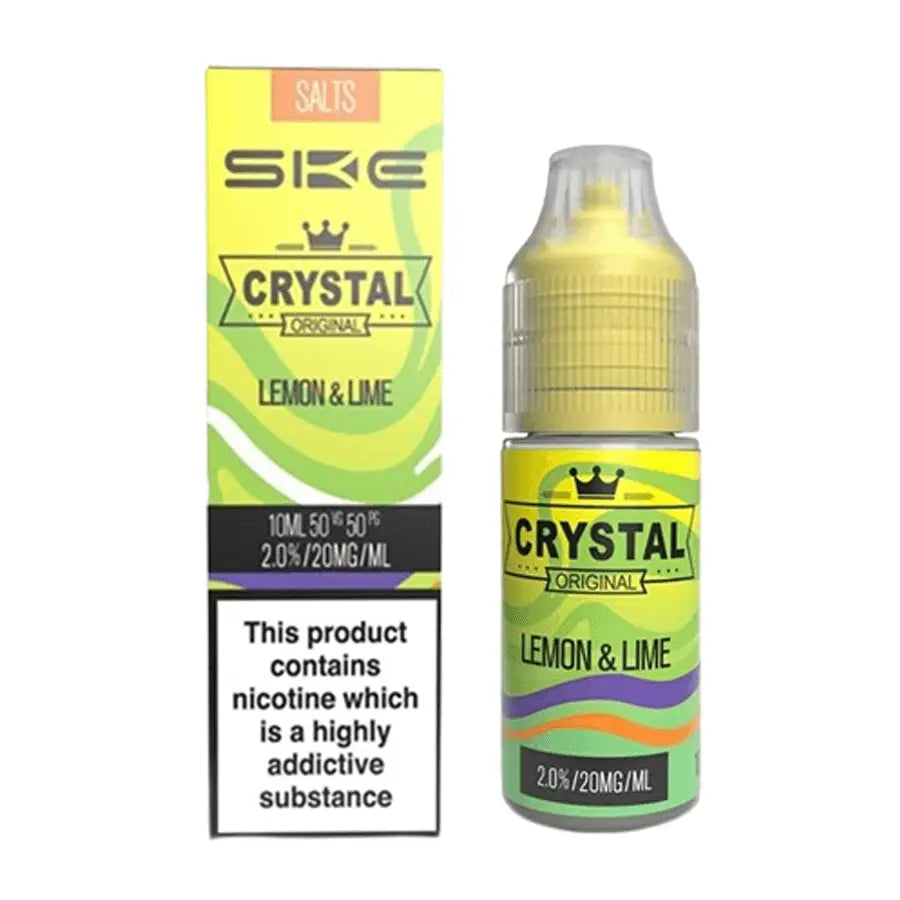 SKE Crystal Original Nic Salts – Lemon Lime 20mg 10ml bottle and box