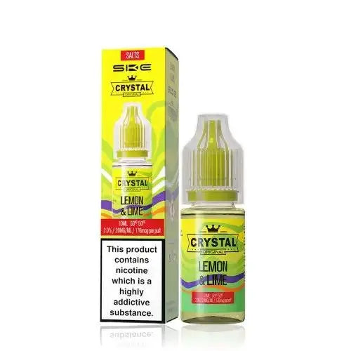 SKE Crystal Original V2 Nic Salts – Lemon & Lime 20mg 10ml bottle and box