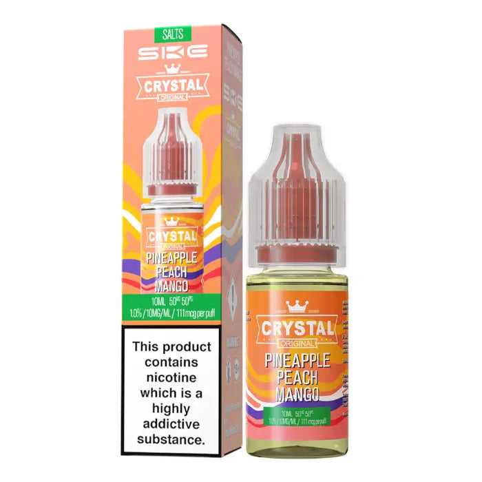 SKE Crystal Original Salts V2 Pineapple Peach Mango 10mg 10ml bottle
