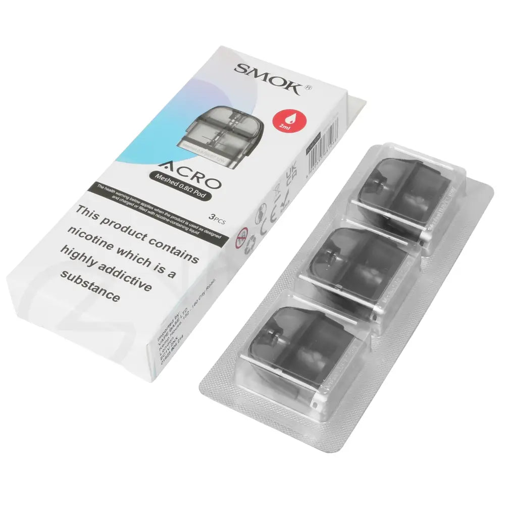 Smok - Acro Mesh Pod 0.8ohm 2ml - Pack of 3
