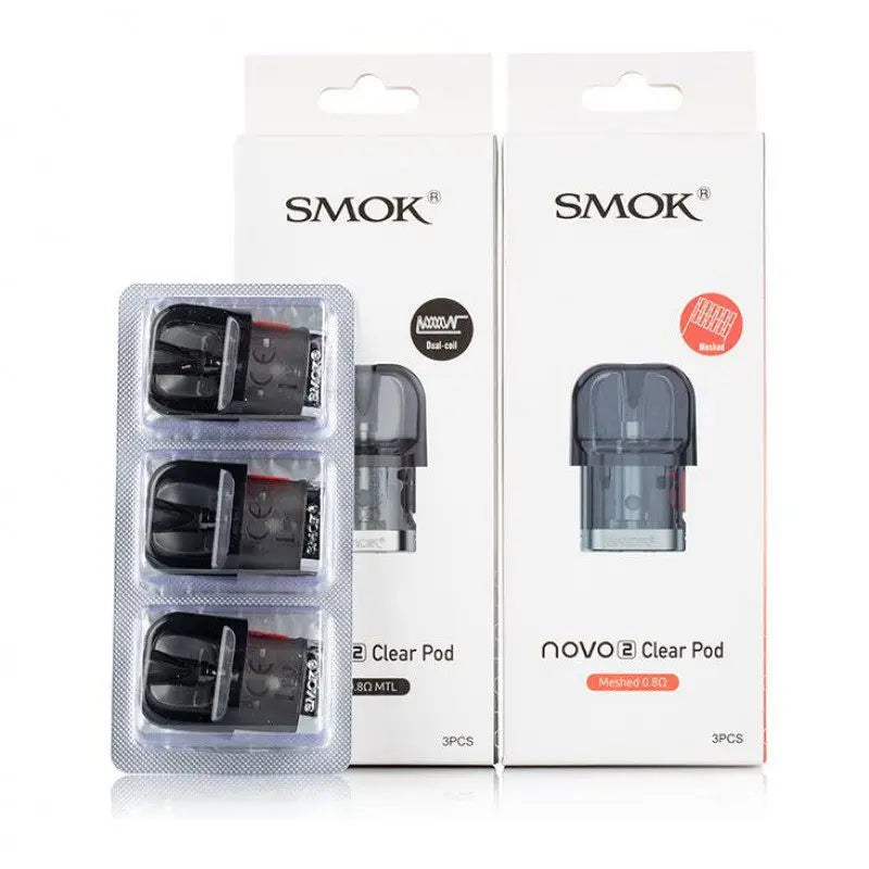 Smok - Novo 2 Replacement Pods - Clear 0.8ohm - Pack of 3