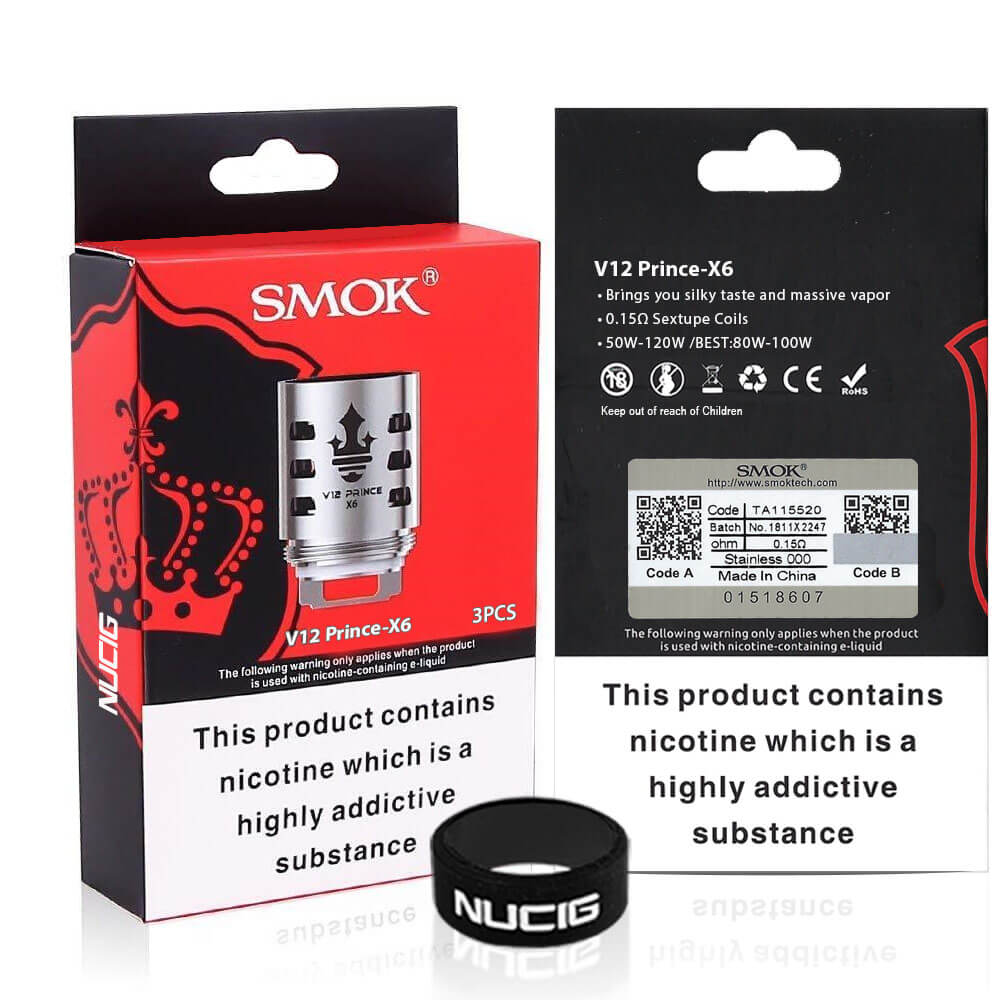 Smok V12 Coils X6 - 0.15 - Pack of 3