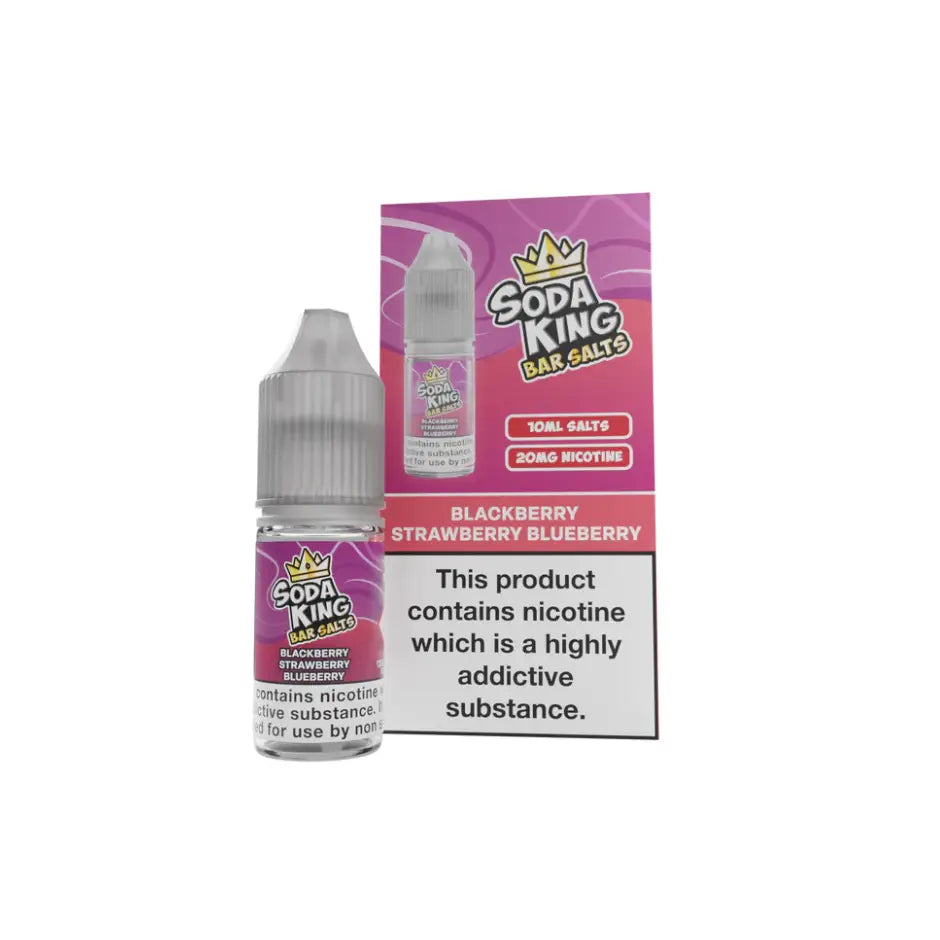 Soda King Bar Salts Blackberry Strawberry Blueberry Nic Salt 10ml | 6 for £10