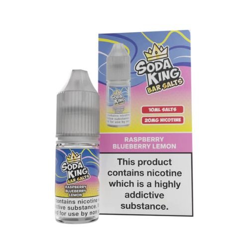 Soda King Bar Salts Raspberry Blueberry Lemon Nic Salt 10ml