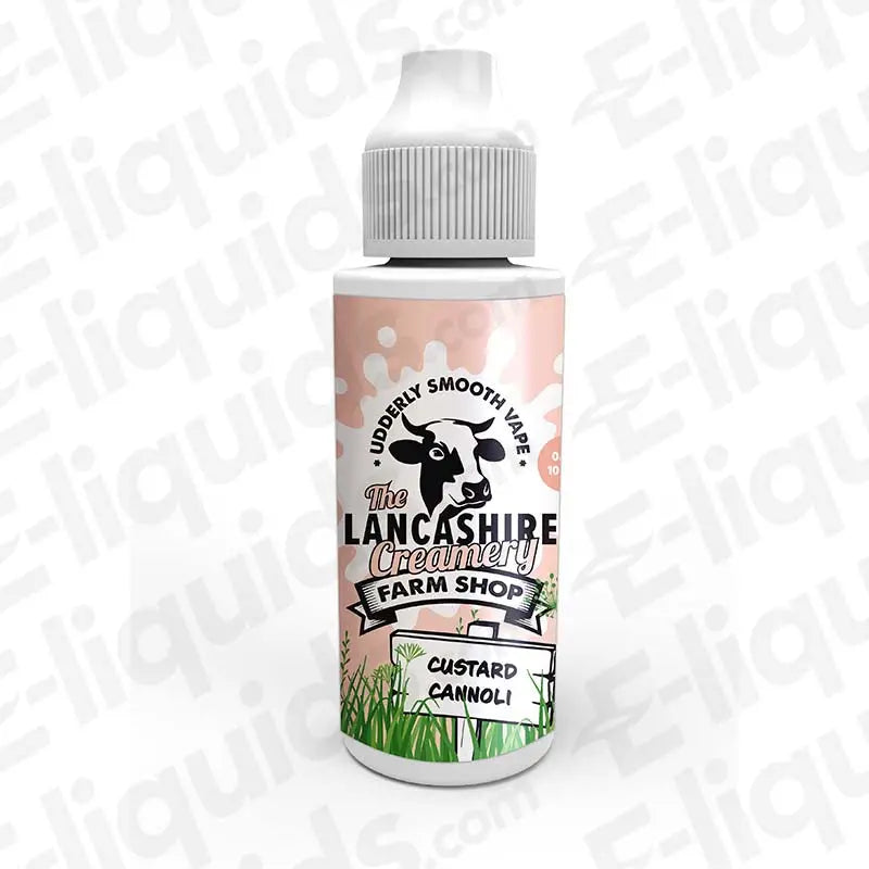 The Lancashire Creamery Custard Cannoli 100ml Shortfill E-Liquid – 0mg