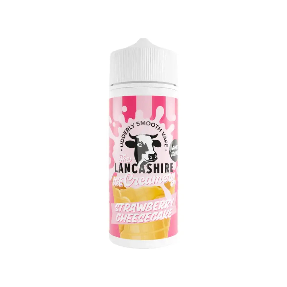 The Lancashire Creamery Strawberry Cheesecake 100ml Shortfill E-Liquid – 0mg