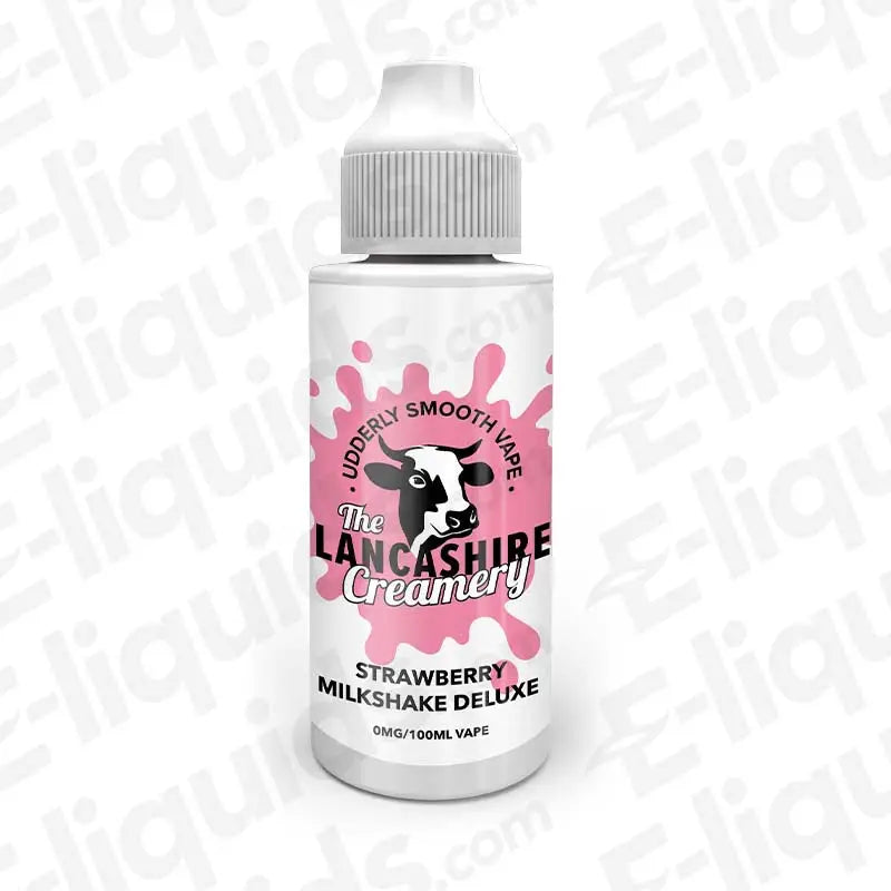 The Lancashire Creamery Strawberry Milkshake Deluxe 100ml Shortfill – 0mg