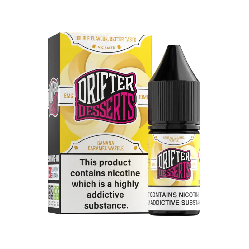 Drifter Desserts Banana Caramel Waffle 10ml Nic Salt E-Liquid | 10 for £12