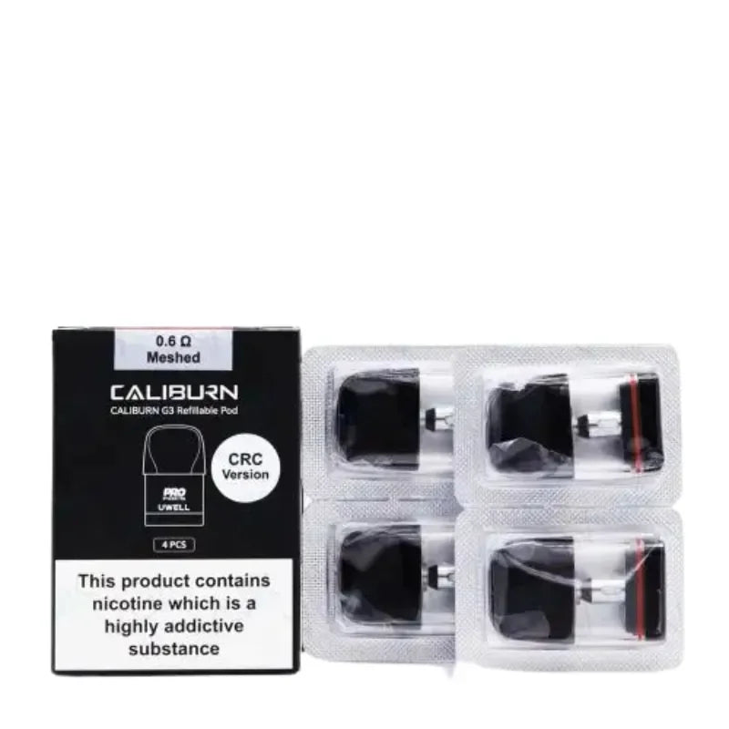 Uwell Caliburn G3, G4, G5 & GPP Replacement Pods - 0.6 Ohm