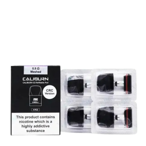Uwell Caliburn GPP XL Side-Fill Replacement Pods (Pack of 4) – Side-fill 0.9Ω · XL 2.5ml · Pack of 4