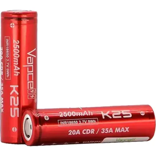Vapcell K25 18650 battery 2500mAh 20A