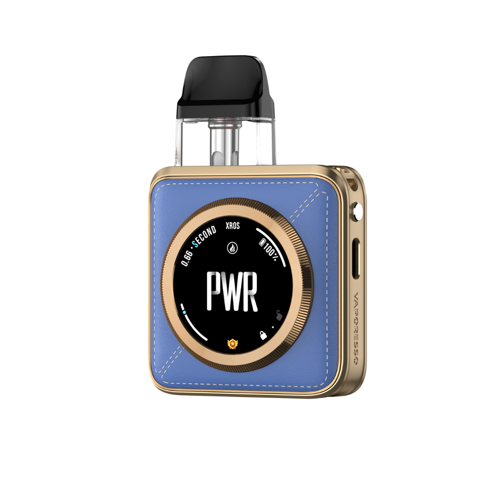 Vaporesso XROS 5 Nano pod kit in Blue Leatherette