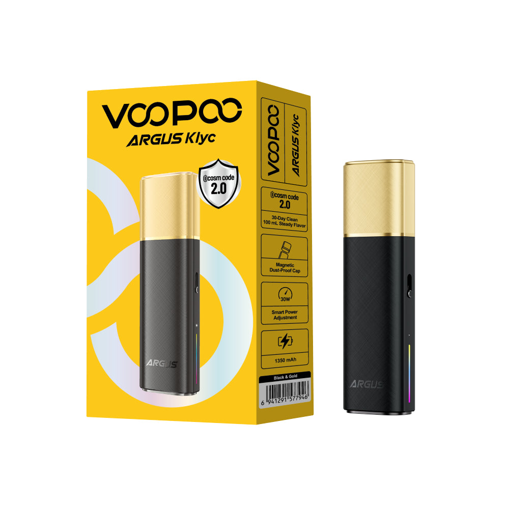 VOOPOO ARGUS Klyc Pod Vape Kit – Black & Gold