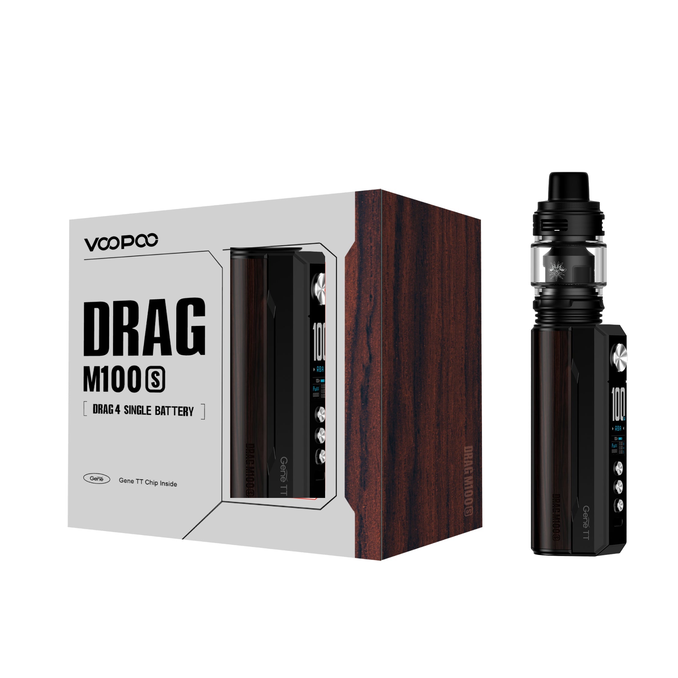 VOOPOO Drag M100S Silver and Black DTL sub-ohm vape kit